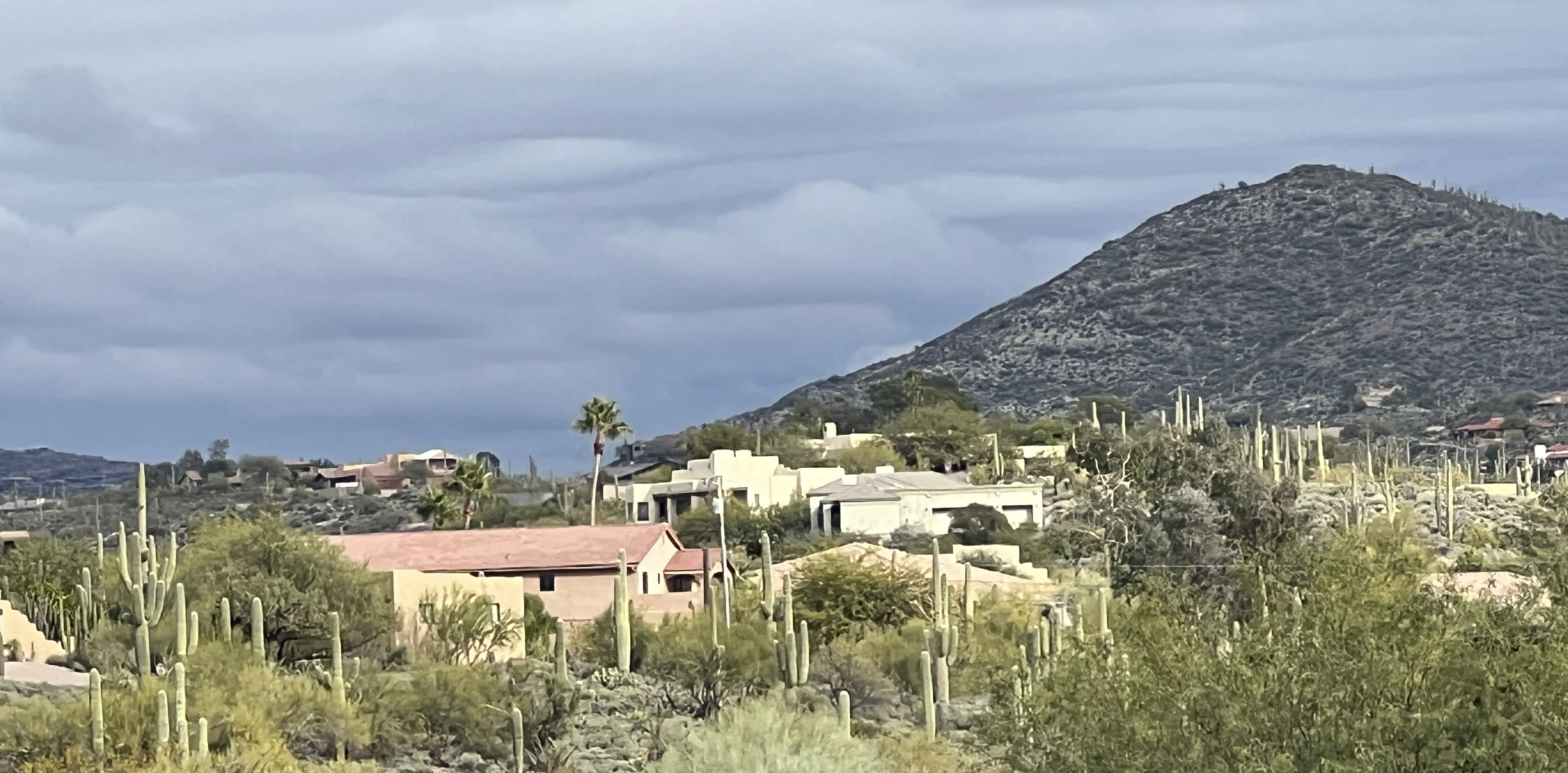 Desert homes and mountain scenery in Cave Creek, Arizona